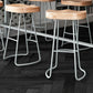 Contoured Seat Bar Stools Metal Dining Stools with Metal Base