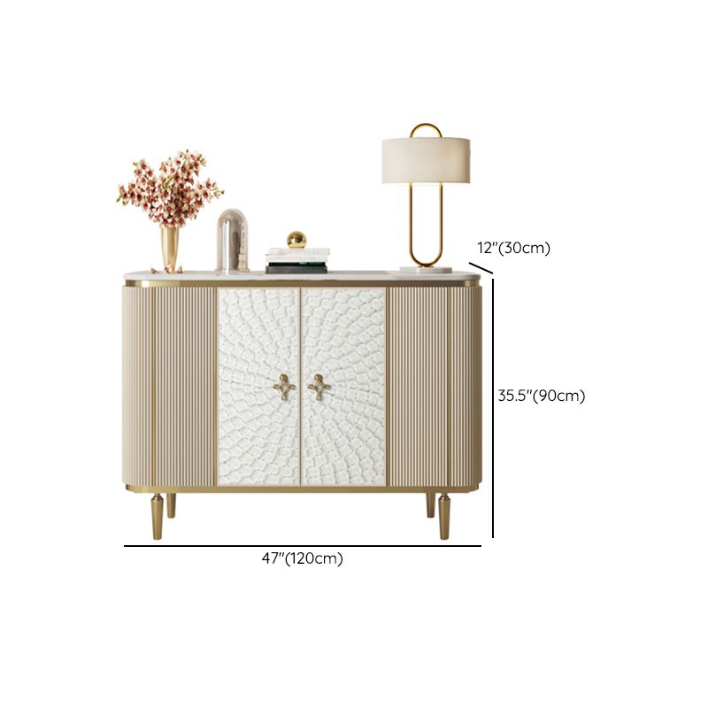 Modern Style Wooden Storage Sideboard Cabinet with Marble Top Clearhalo 'buffet_sideboard' 'Buffets & Sideboards' 'furn' 'furn_buffet_sideboard' 'Furniture' 'Kitchen & Dining Furniture' 1200x1200_d81dc743-d428-4fd5-a43b-4c32bfa0229c