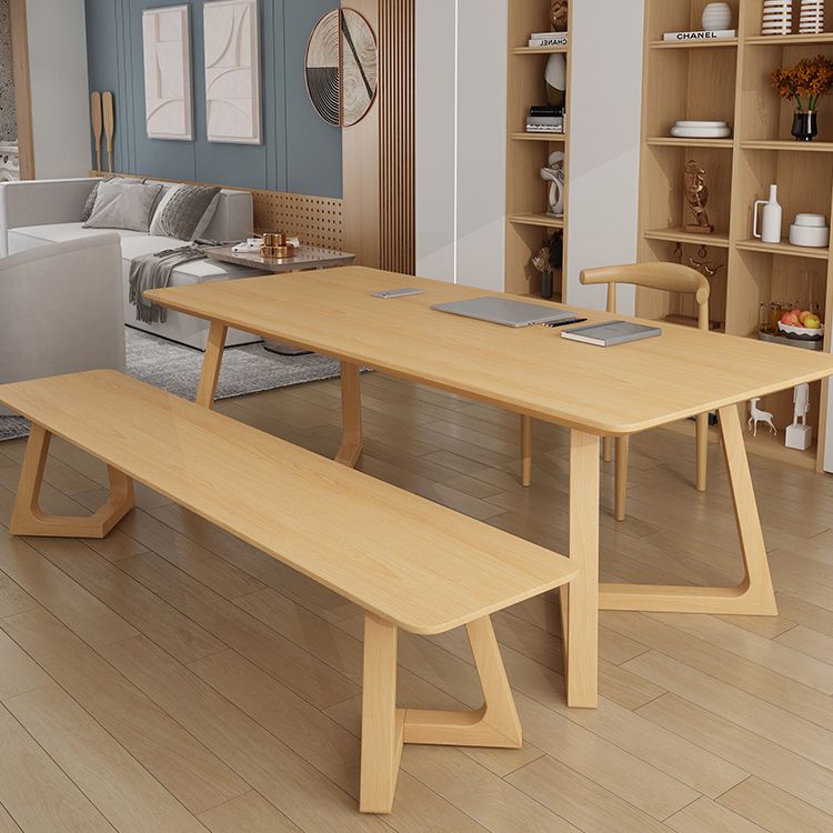 Modern 29,53 "großer Büroschreibtisch Massivholzkrümmte Schreibtisch gebogene Schreibtisch