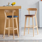 Modern Armless Backrest Counter Stool Wood Milk Tea Shop Bar Stool with Pedal Clearhalo 'Bar Furniture' 'Bar Stools' 'bar_stools' 'furn' 'furn_bar_stools' 'furniture_bar_stools' 'Kitchen & Dining Furniture' 'kitchen&dining_furn' 'kitchen' 'kitchen_furn' Furniture' 1200x1200_d8207290-ae4d-40a2-89aa-7f7023a92e3f