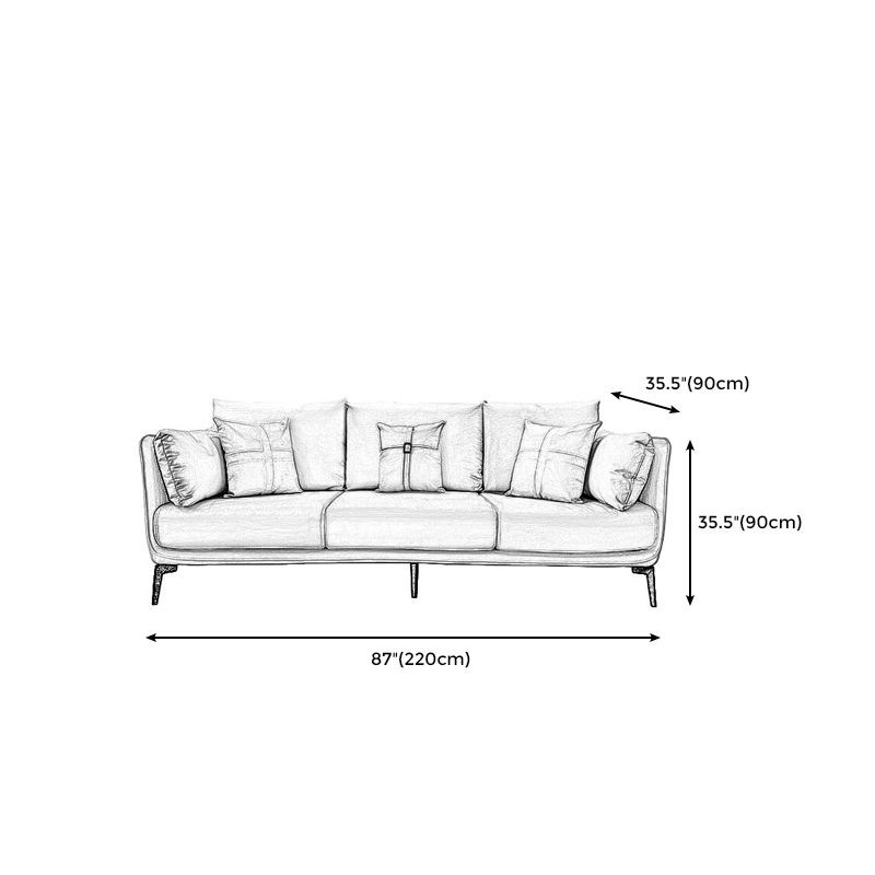 Urban Faux Leather Square Arm Sofa/Sectional for Apartment, Living Room Clearhalo 'furn' 'furn_sectionals' 'Furniture' 'furniture_sectionals' 'Living Room Furniture' 'Sectionals' 1200x1200_d821328a-2c3d-4a2f-8219-613afbb30f07