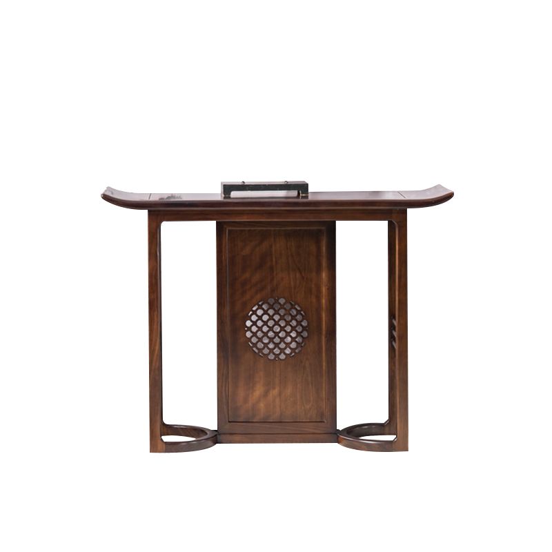 Rectangle Shape Contemporary Console Table Walnut Brown Wooden Console Sofa Table