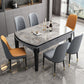 Muebles de piedra de estilo moderno 7/9 piezas 4 patas mesa con silla sin brazo