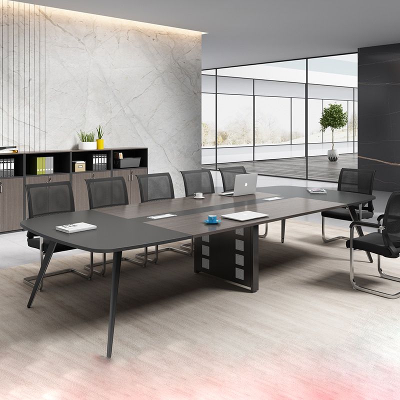 Bureau de bureau en bois courbe épisser du bureau d'écriture artificiel Parsons en bois artificiel