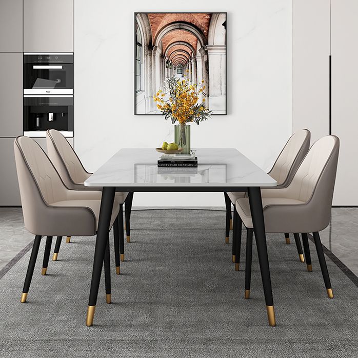 Simplicity Style 4 Legs Dining Site Table Stone Dining Room Furniture for Home Use Clearhalo ' dining_table' 'Dining Tables & Seating' 'Dining Tables' 'furn' 'furn_dining_table' 'Furniture' 'furniture_dining_table' 'Kitchen & Dining Furniture' 'kitchen&dining_furn' 'kitchen' 'kitchen_dining_table' 1200x1200_d825f85c-d3bc-4249-9367-cb51d2e68930