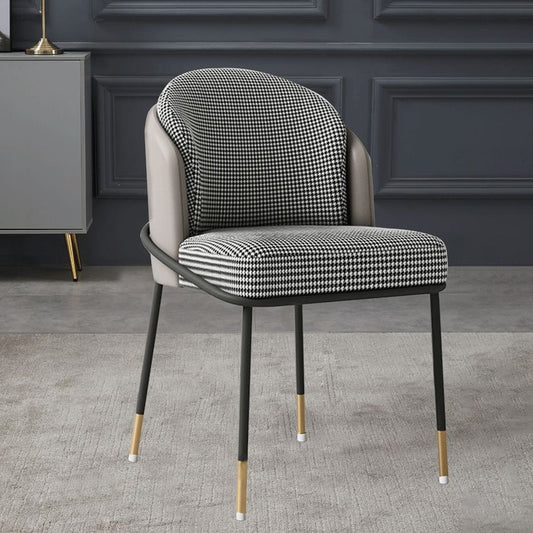 Glam Metal Dining Chair Upholstered Dining Side Armless Chair for Restaurant Use Clearhalo ' kitchen&dining_furn' 'Dining Chairs' 'Dining Tables & Seating' 'dining_chair' 'furn' 'furn_dining_chair' 'Furniture' 'furniture_dining_chair' 'Kitchen & Dining Furniture' 'kitchen' 1200x1200_d826970a-d09c-4c0e-b950-c65ea6c66c4d