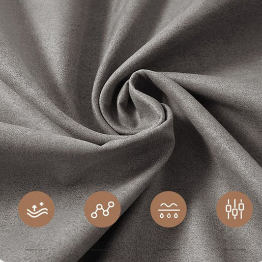 Modern Armless Seating Curved Sewn Pillow Back Sofa in Gray and Orange