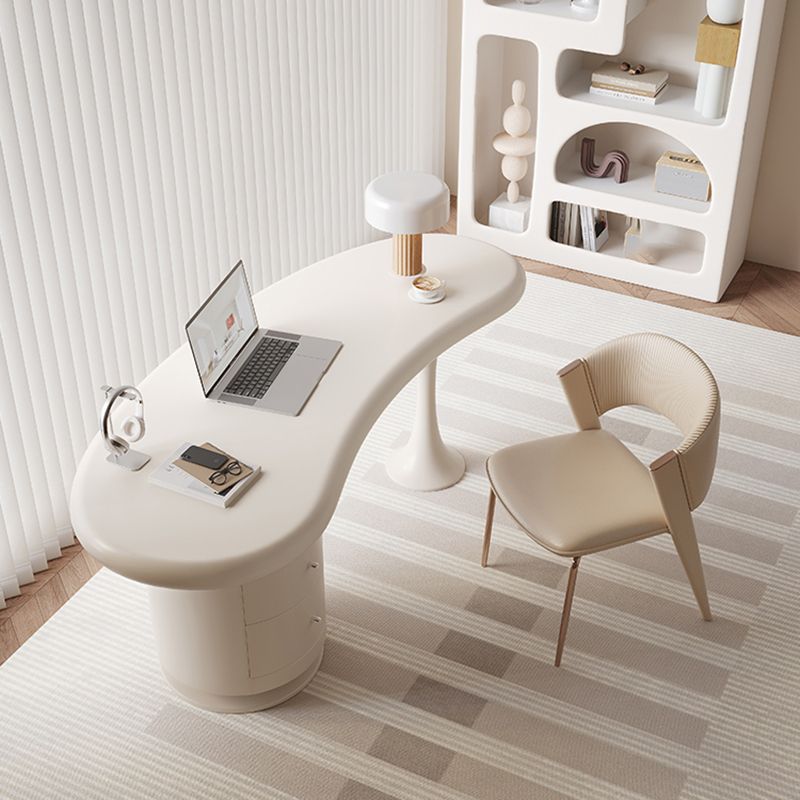 Engineered Wood Writing Desk Modern Office Desk with 2 Drawers Clearhalo 'furn' 'furn_office_desk' 'Furniture' 'Office Desks' 'Office Furniture' 'office_desk' 1200x1200_d827d3d1-a674-470e-8bef-1e3f292b50bb