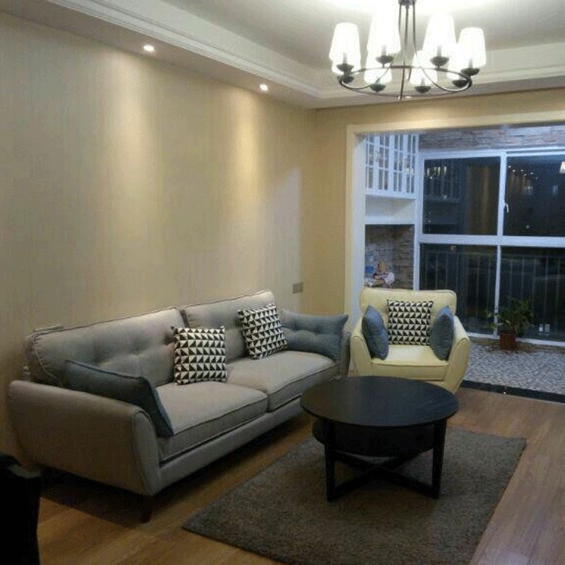 Tufted Flared Arm Sofa 3-Seater 34.64" H Linen Cushions Sofa Clearhalo 'furn' 'furn_sofas' 'Furniture' 'furniture_sofas' 'kitchen' 'kitchen_sofas' 'Living Room Furniture' 'Sofa' 'sofas' 1200x1200_d8285218-7bd2-4dbb-9feb-5de2f78a7fa4