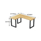 Bureau d'écriture en métal et en bois bureau de bureau en L industriel pour le bureau
