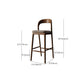 Scandinavian Dining Stools Solid Wood Bar Stools with Footrest