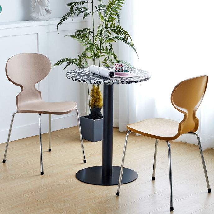 Modern Style Side Chair Plastic Metal Dining Chair for Home Use Clearhalo 'Dining Chairs' 'Dining Tables & Seating' 'dining_chair' 'furn' 'furn_dining_chair' 'Furniture' 'furniture_dining_chair' 'Kitchen & Dining Furniture' 1200x1200_d829a1c6-db9d-4ccb-b38f-ce09ae7af1f4