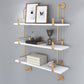 Contemporary Engineered Wood Bookshelf Floating White Bookcase