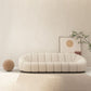 Divano curvo di Chenille Beige Modern Modern 1/2/3 posti divano