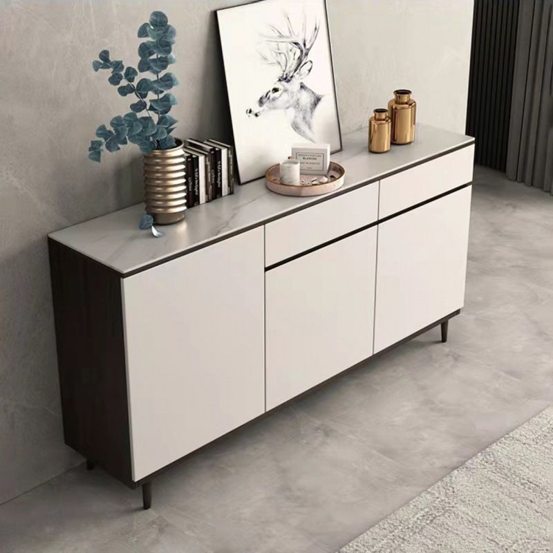 Modern Engineered Wood 33.4"H Sideboard Buffet 2-Drawer Dining Room Buffet Server Clearhalo 'buffet_sideboard' 'Buffets & Sideboards' 'furn' 'furn_buffet_sideboard' 'Furniture' 'Kitchen & Dining Furniture' 1200x1200_d82b4c12-ee4e-4f56-a54b-ff174255ab1a