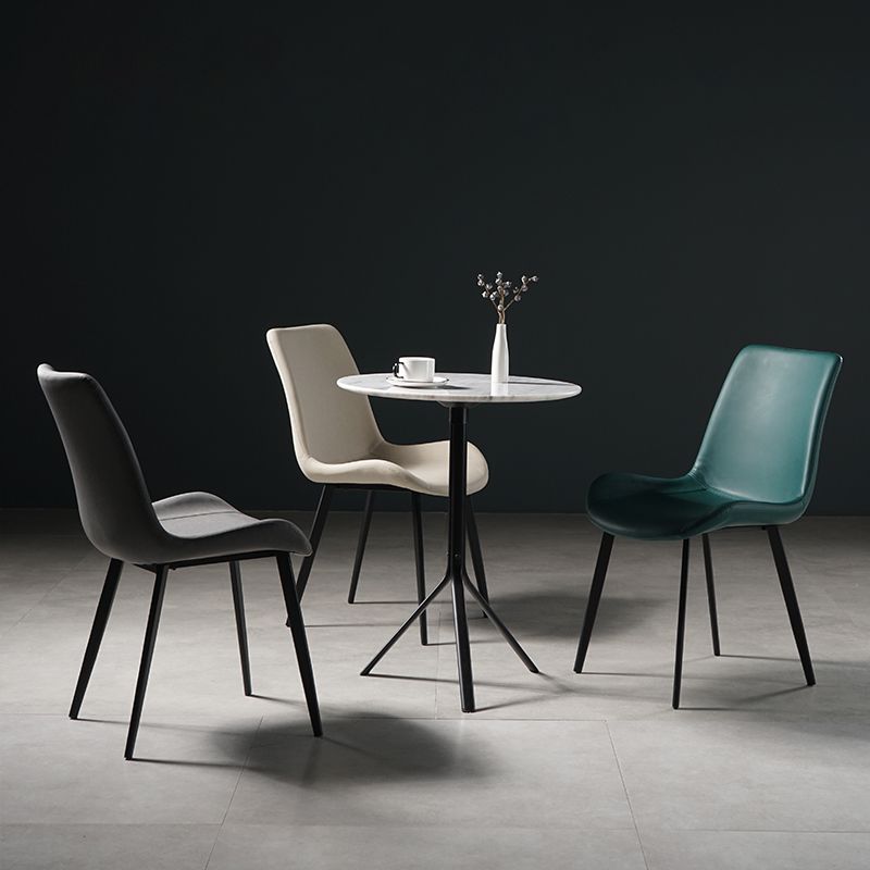 Nordic Style Metal Dining Side Chair Armless Dining Side Chair for Kitchen Clearhalo ' kitchen&dining_furn' 'Dining Chairs' 'Dining Tables & Seating' 'dining_chair' 'furn' 'furn_dining_chair' 'Furniture' 'furniture_dining_chair' 'Kitchen & Dining Furniture' 'kitchen' 1200x1200_d82d5051-4085-4cec-af6e-445be69ec876
