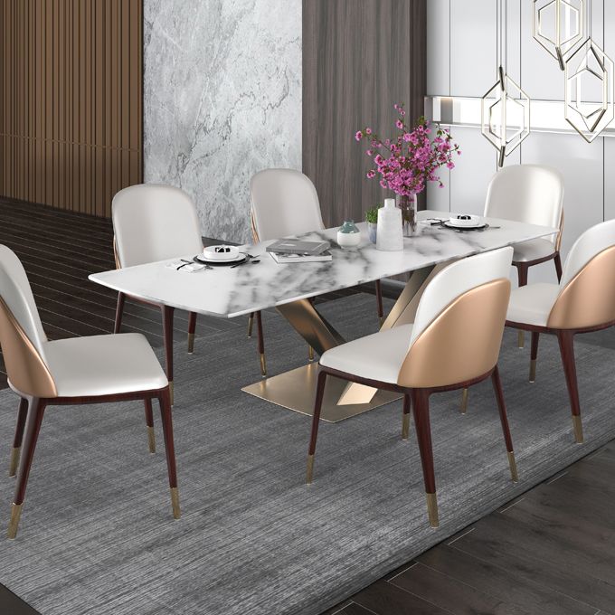 Armless Dining Chairs Modern Faux Leather Side Chairs for Home Clearhalo 'Dining Chairs' 'Dining Tables & Seating' 'dining_chair' 'furn' 'furn_dining_chair' 'Furniture' 'furniture_dining_chair' 'Kitchen & Dining Furniture' 1200x1200_d82e592a-1d72-4f7b-8893-1cf6c47cf66f