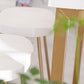 Juego de mesa de bar Glam con caballete, 1/2/3 piezas, altura de mostrador rectangular de madera, color blanco