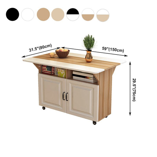 Solid Wood Mid-Century Rectangular Table Wood Top Table with Drop Leaf Clearhalo ' dining_table' 'Dining Tables & Seating' 'Dining Tables' 'furn' 'furn_dining_table' 'Furniture' 'furniture_dining_table' 'Kitchen & Dining Furniture' 'kitchen&dining_furn' 'kitchen' 'kitchen_dining_table' 1200x1200_d832c711-6a69-4bb1-98ad-d1f46a234eae