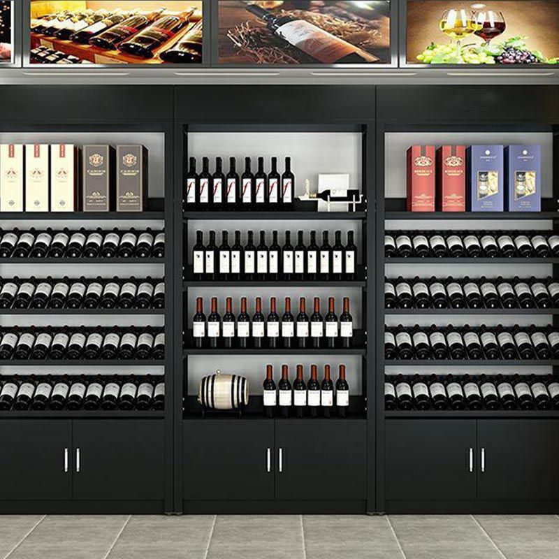 Industrial Floor Wine Rack Manufactured Wood Wine Jail with Shelf Clearhalo 'furn' 'furn_wine_racks' 'Furniture' 'Kitchen & Dining Furniture' 'Wine Racks' 'wine_racks' 1200x1200_d833888f-881d-471e-8f23-5844f0678d61