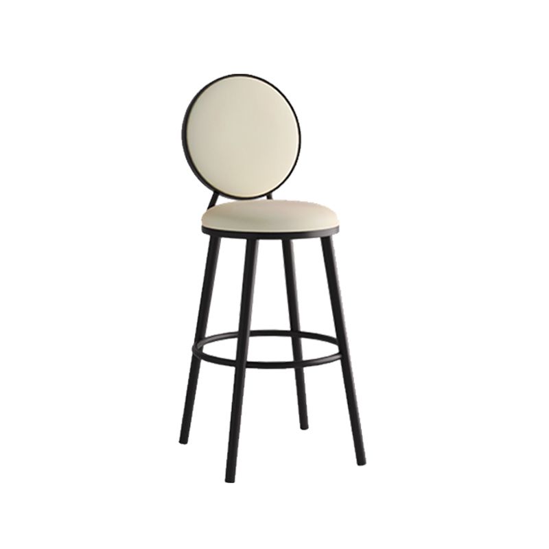 Sgabello da bar moderno con schienale senza braccioli, sgabello da bar in ferro con pedale per bar