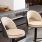 Tabourets de bar pivotants à hauteur réglable, style Glam, en simili cuir, avec base noire
