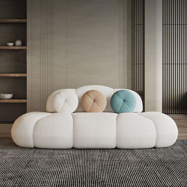 Contemporary Armless Sofa Wool Cloud-Shaped Seating in Cream Clearhalo 'furn' 'furn_sofas' 'Furniture' 'Living Room Furniture' 'Sofa' 'sofas' 1200x1200_d83470b6-7a04-4f30-bdc5-28b810ba2a57