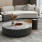 Slate Top Coffee Table Set Drum Cocktail Table with 2 Drawers Clearhalo 'Coffee & Accent Tables' 'Coffee Tables' 'coffee_tables' 'furn' 'furn_coffee_tables' 'Furniture' 'Living Room Furniture' 1200x1200_d8365b7d-c05c-4fc2-81d0-5b4744700c43
