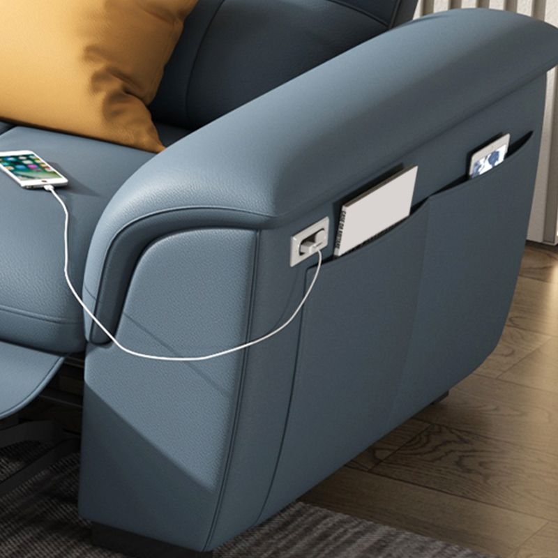 Stainless Steel Blue Genuine Leather Living Room Flared Arm Sofa Clearhalo 'furn' 'furn_sofas' 'Furniture' 'Living Room Furniture' 'Sofa' 'sofas' 1200x1200_d83883a7-acc8-4d2a-969f-2a5538762606