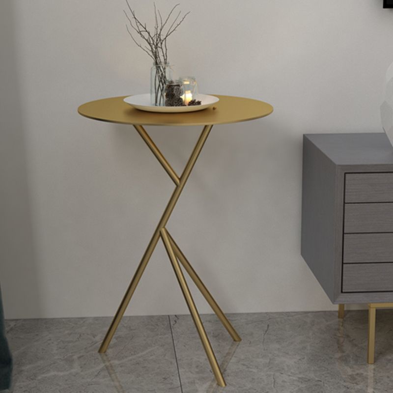 Midden-eeuwse metalen ronde bovenste zijtabel 22.8-inch abstracte eindtabel