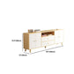 Consola de TV de 2 puertas de estilo de madera de estilo escandinavo con almacenamiento