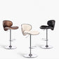 Contemporary Metal Stool Faux Leather Upholstered Counter Stool