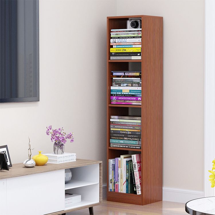 Contemporáneo Back Back Book Stant Engineered Wood Bookcase con estantes
