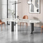 Luxury Sintered Stone Kitchen Home Fixed Double Pedestal Dining Table Clearhalo 'Dining Tables & Seating' 'Dining Tables' 'dining_table' 'furn' 'furn_dining_table' 'Furniture' 'Kitchen & Dining Furniture' 1200x1200_d83c0806-58e4-436a-94d2-c2c0b3d61bf5