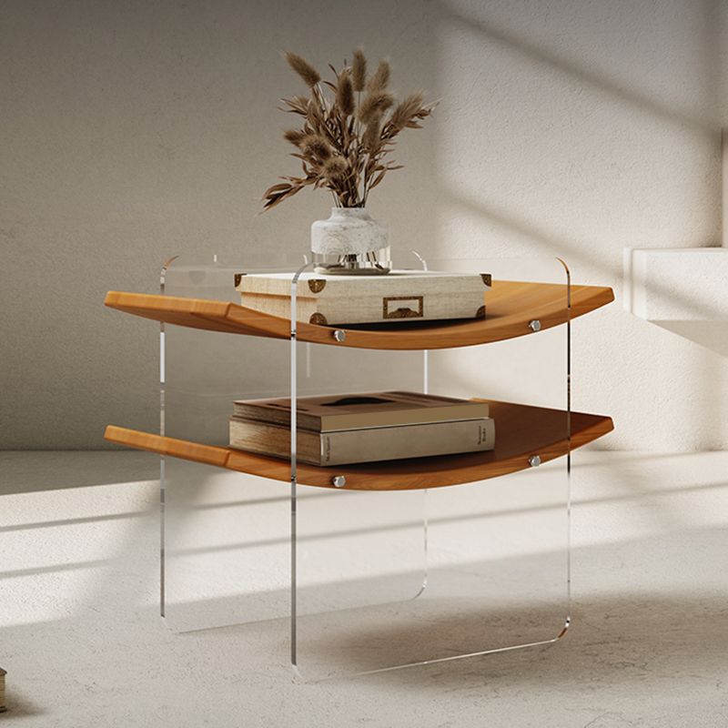 19.29 "hoher Massivholz -Endtisch natürlicher Schlitten Akzent