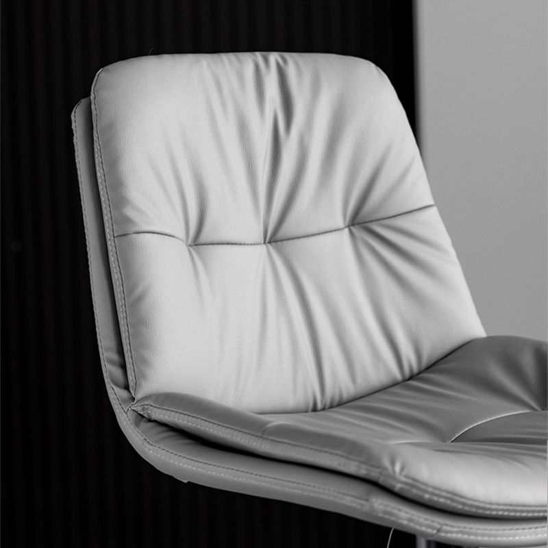 Modern Metal Stool Faux Leather Footrest Stool Adjustable Height in Matte Finish Clearhalo 'Bar Furniture' 'Bar Stools' 'bar_stools' 'furn' 'furn_bar_stools' 'Furniture' 'Kitchen & Dining Furniture' 1200x1200_d83df00e-da05-48f9-82f6-f77e0b50ce20