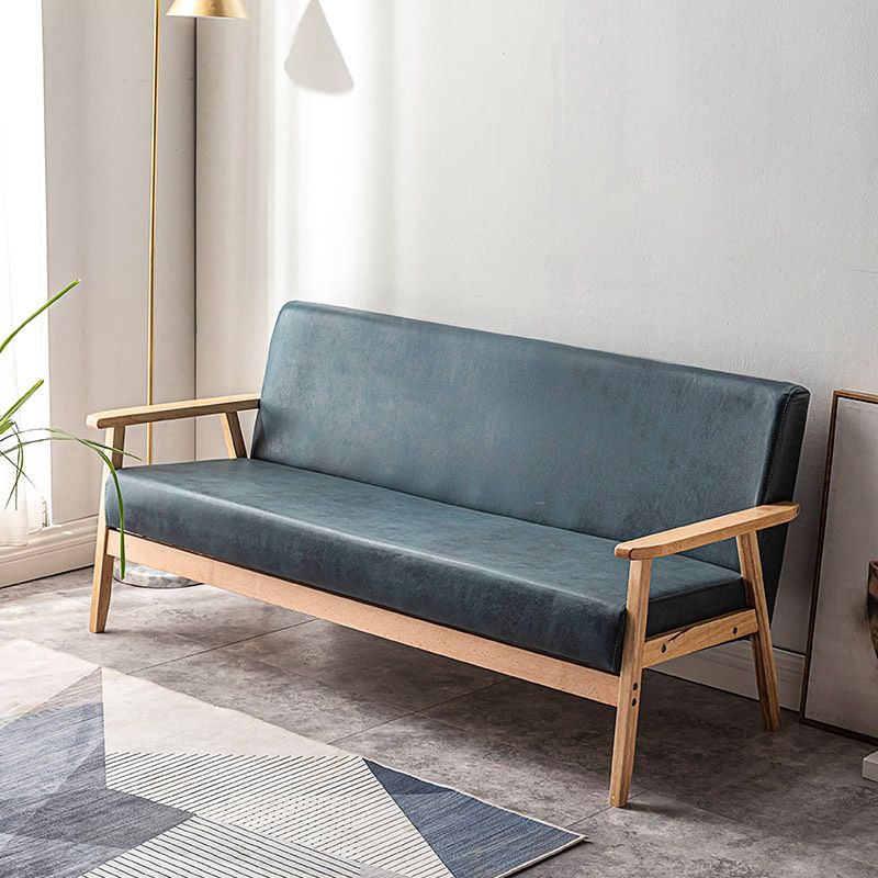 Divano in leatine in finto 23,62 "d x 27,55" divano a braccio quadrato per soggiorno