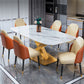 Luxury Home Sintered Stone Table Rectangle Table with Gold Pedestal Base Clearhalo ' dining_table' 'Dining Tables & Seating' 'Dining Tables' 'furn' 'furn_dining_table' 'Furniture' 'furniture_dining_table' 'Kitchen & Dining Furniture' 'kitchen&dining_furn' 'kitchen' 'kitchen_dining_table' 1200x1200_d83fbd26-dc05-47e2-b1fb-d2ef642c4d6d