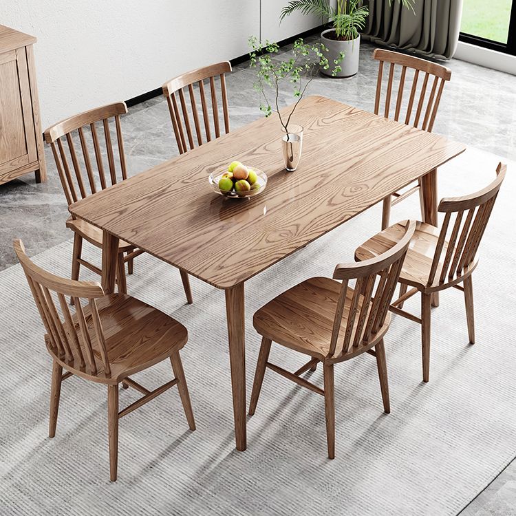 Rectangle Wood in Brown Dining Table Modern Ash Table with 4 Legs for Restaurant Clearhalo ' dining_table' 'Dining Tables & Seating' 'Dining Tables' 'furn' 'furn_dining_table' 'Furniture' 'furniture_dining_table' 'Kitchen & Dining Furniture' 'kitchen&dining_furn' 'kitchen' 'kitchen_dining_table' 1200x1200_d83fd7ec-6af3-4f4d-86a9-70e646d5cbbe