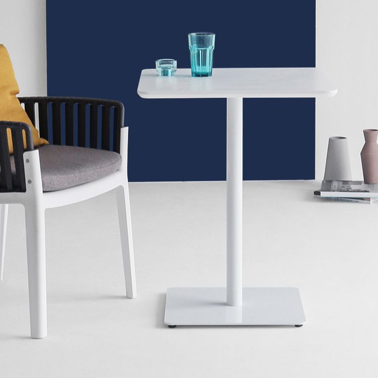 Metal Industrial Square Dining Table Wood Top Table with Pedestal Clearhalo 'Dining Tables & Seating' 'Dining Tables' 'dining_table' 'furn' 'furn_dining_table' 'Furniture' 'furniture_dining_table' 'Kitchen & Dining Furniture' 'kitchen' 'kitchen_dining_table' 1200x1200_d84006b3-5b28-45f7-a813-a2ce1fad3bed
