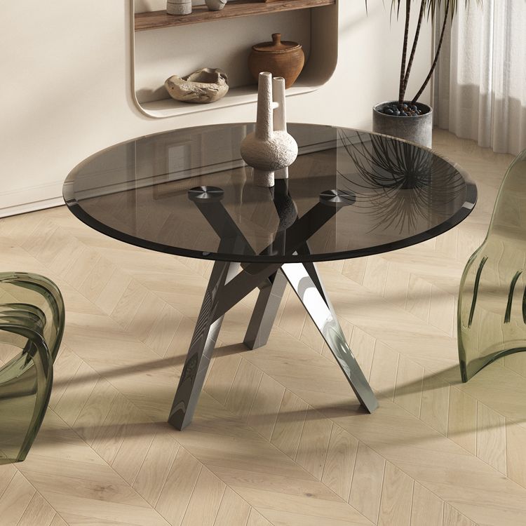 1/2/3 Piece Round Shape Tempered Glass Dining Room Furniture Set Clearhalo 'Dining Room Sets' 'Dining Tables & Seating' 'dining_room_set' 'furn' 'furn_dining_room_set' 'Furniture' 'Kitchen & Dining Furniture' 1200x1200_d84072e0-758c-4e3d-b138-7d168274bc92