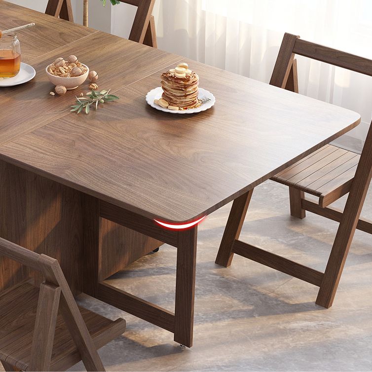 Moderne rechthoekige massief houten eettafel met lade, 68,9" x 31,5" x 29,5"