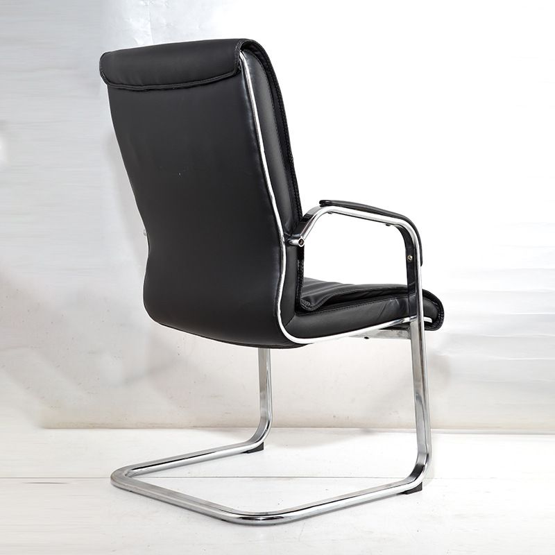 Contemporary Ergonomic Office Chair Mid-Back No Wheels Guest Chair Clearhalo 'furn' 'furn_office_chair' 'Furniture' 'Office Chairs' 'Office Furniture' 'office_chair' 1200x1200_d8412386-c207-4f89-bc88-edb5971819fe