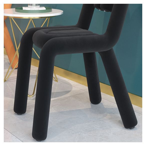 Contemporary Style Side Chair Velvet Open Back Dining Side Chair Clearhalo 'Dining Chairs' 'Dining Tables & Seating' 'dining_chair' 'furn' 'furn_dining_chair' 'Furniture' 'furniture_dining_chair' 'Kitchen & Dining Furniture' 1200x1200_d841da9b-3d91-4ab4-8131-4b12dadf3544