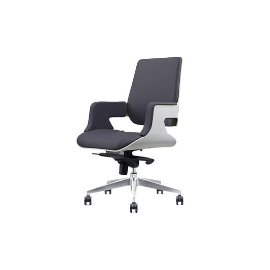 Silla de oficina de deslizamiento sin brazo moderno cuero asiento ajustable altura silla de escritorio con ruedas