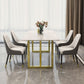 Rectangle Traditional Luxury Dining Table White Sintered Stone Table with Gold Double Pedestal Clearhalo ' dining_table' 'Dining Tables & Seating' 'Dining Tables' 'furn' 'furn_dining_table' 'Furniture' 'furniture_dining_table' 'Kitchen & Dining Furniture' 'kitchen&dining_furn' 'kitchen' 'kitchen_dining_table' 1200x1200_d8448b3d-f57d-4019-8a45-774ae0669aff
