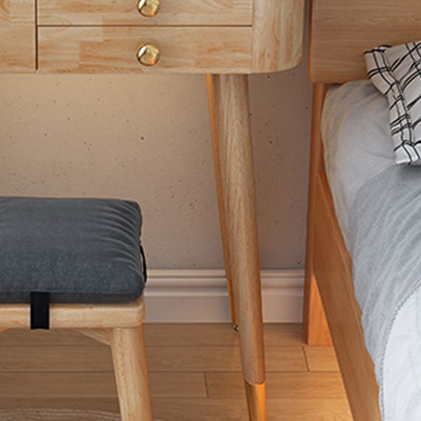 Modern Drawers Dressing Table Solid Wood Dresser Mirrored Vanity Set Clearhalo 'Bedroom Furniture' 'furn' 'furn_makeup_vanities' 'Furniture' 'Makeup Vanities' 'makeup_vanities' 1200x1200_d8457239-3521-41bc-a5d1-d08d995da343