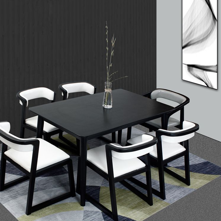 Modern Wood Indoor-Outdoor Chair with Arm Home Open Back Dining Side Chair Clearhalo ' kitchen&dining_furn' 'Dining Chairs' 'Dining Tables & Seating' 'dining_chair' 'furn' 'furn_dining_chair' 'Furniture' 'furniture_dining_chair' 'Kitchen & Dining Furniture' 'kitchen' 1200x1200_d845948f-206d-473a-aac6-e83ea50cc28d