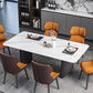Contemporary Dining Table Sintered Stone Dining Table with Double Pedestal for Dining Room Clearhalo ' dining_table' 'Dining Tables & Seating' 'Dining Tables' 'Furniture' 'furniture_dining_table' 'Kitchen & Dining Furniture' 'kitchen&dining_furn' 'kitchen' 'kitchen_dining_table' 1200x1200_d846b802-e285-4578-8a89-a7f02ce3c1e3