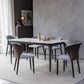 Upholstered Dining Chairs Wingback Chairs with Solid Wood Base